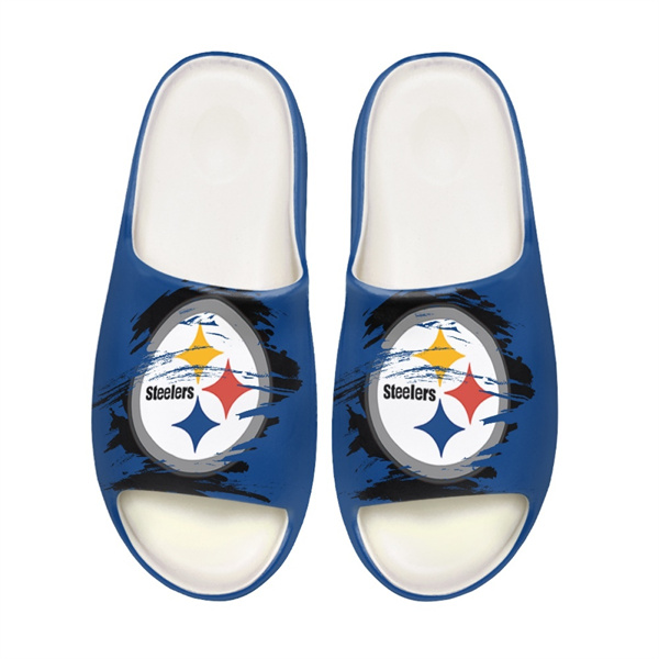 Men's Pittsburgh Steelers Yeezy Slippers/Shoes 002
